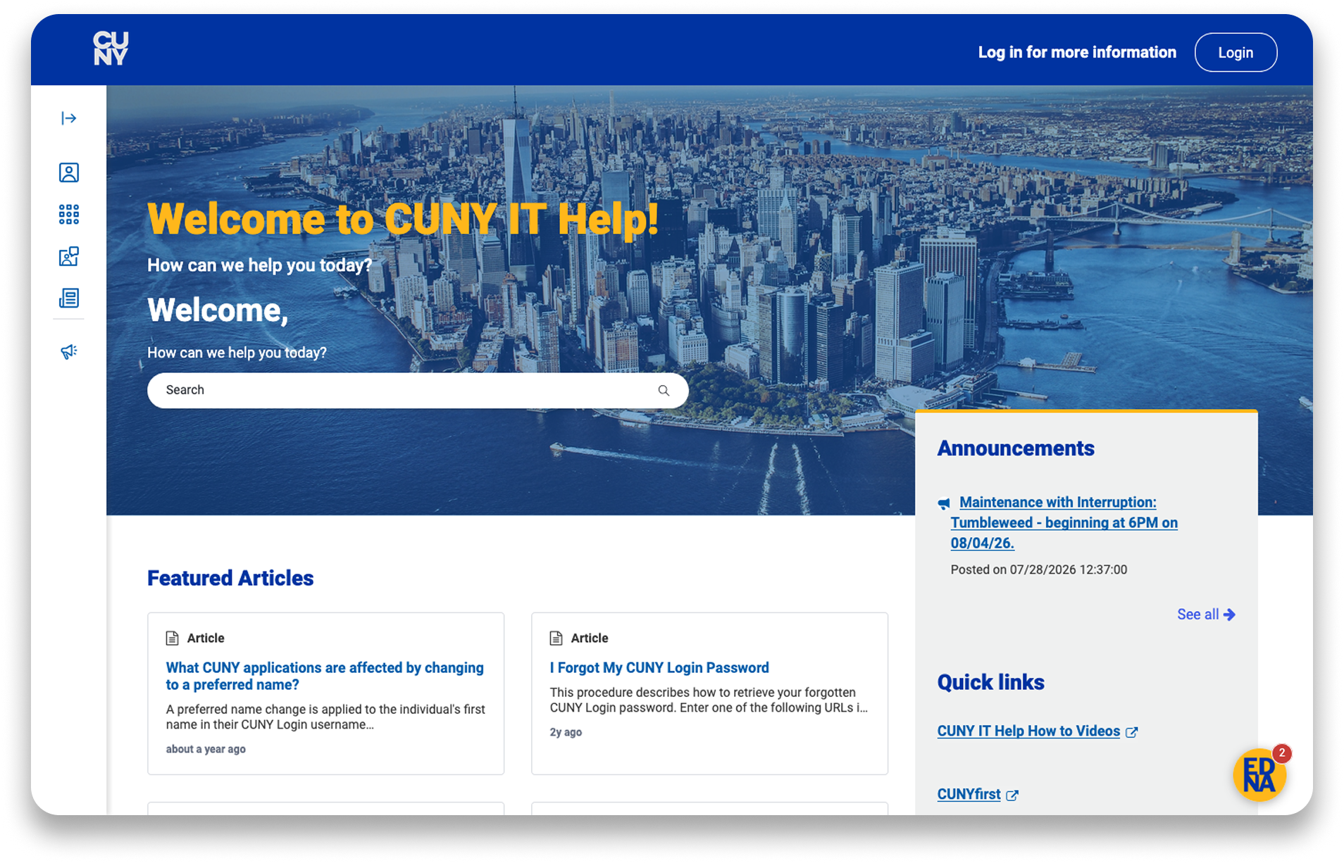 CUNY IT Helpdesk Portal - Featured Image