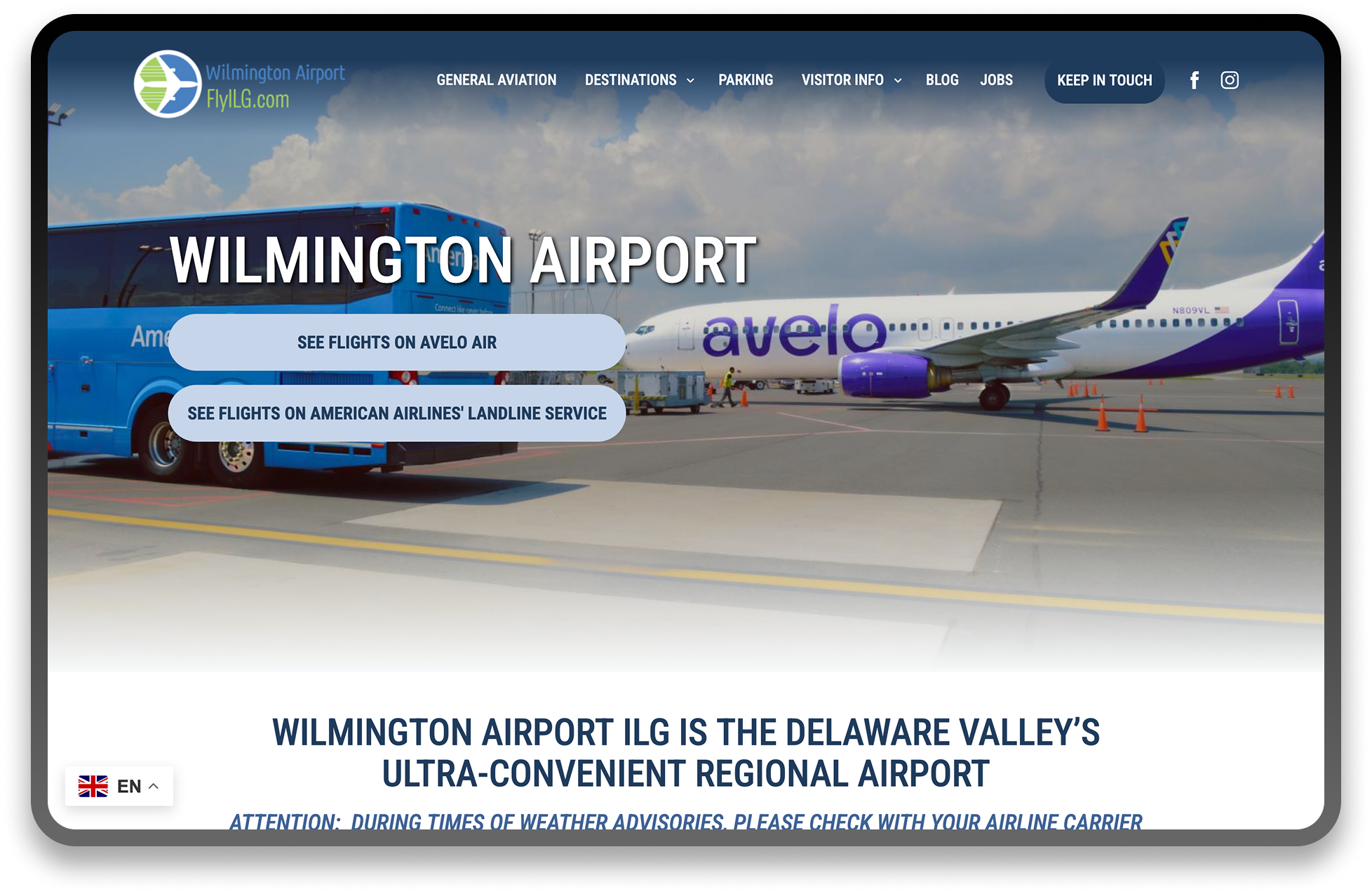 Wilmington Airport (ILG) - Featured Image